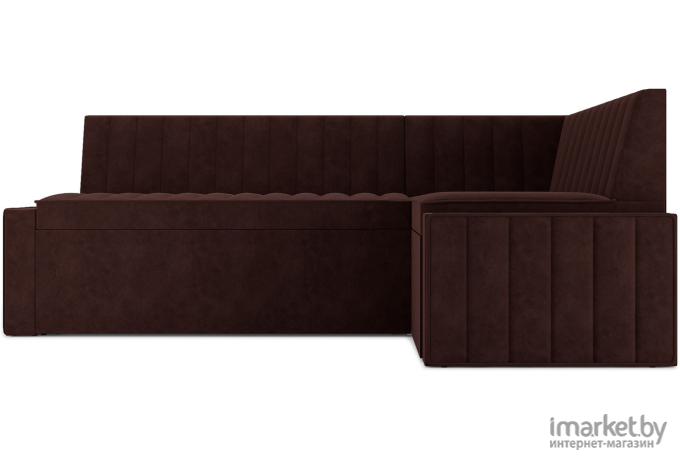 Кухонный диван Mebel-Ars Вермут 213х82 правый велюр шоколад HB-178 16 (М11-17-8)