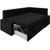 Кухонный диван Mebel-Ars Вермут 213х82 правый велюр черный НВ-178 17 (М11-17-9)