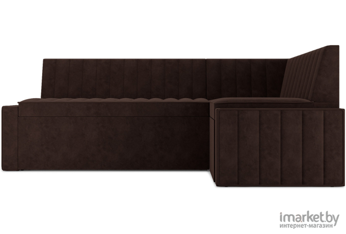 Кухонный диван Mebel-Ars Вермут 213х82 правый кордрой коричневый (М11-17-15)