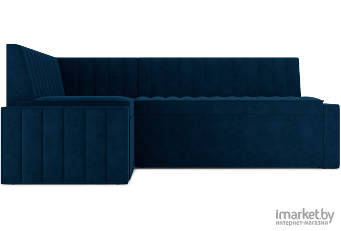 Кухонный диван Mebel-Ars Вермут 213х82 левый темно-синий Luna 034 (М11-18-11)