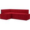 Кухонный диван Mebel-Ars Вермут 213х82 левый кордрой красный (М11-18-16)