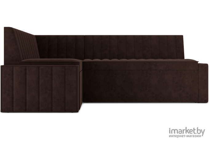Кухонный диван Mebel-Ars Вермут 213х82 левый кордрой коричневый (М11-18-15)