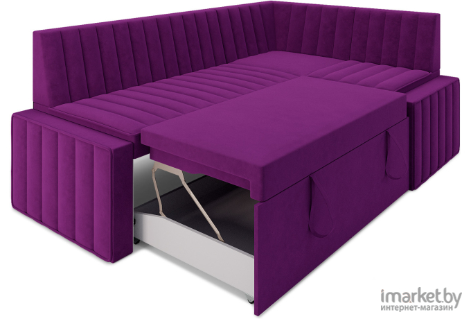 Кухонный диван Mebel-Ars Вермут 213х82 правый фиолетовый (М11-19-18)
