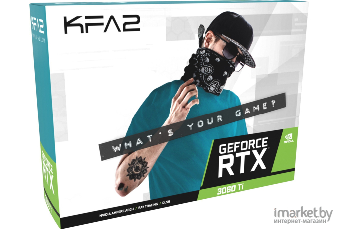 Видеокарта KFA2 GeForce RTX 3060 Ti Core LHR 1-Click OC (36ISL6MD1VQK)