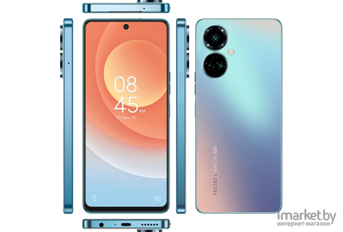 Смартфон Tecno CAMON 19 Pro 8GB/128GB Polar Blue (CI8n)