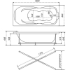 Каркас Triton усиленный для прямоугольных ванн 170-190*75-90 5 опор (Щ0000041798)