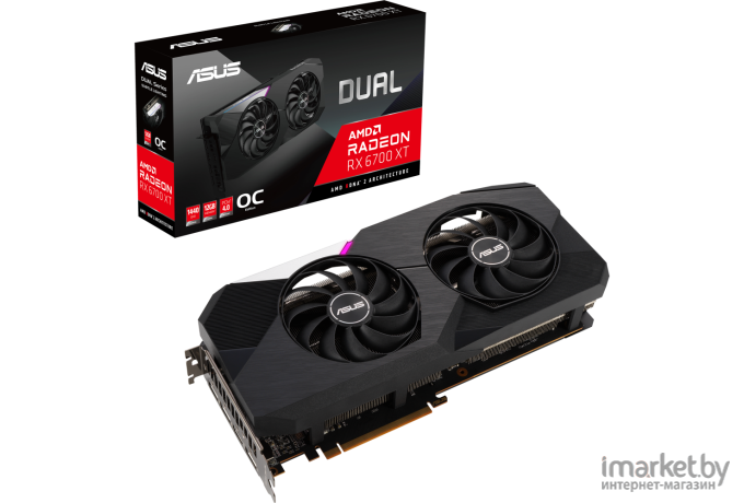 Видеокарта ASUS Dual Radeon RX 6700 XT OC 12GB GDDR6 (DUAL-RX6700XT-O12G)