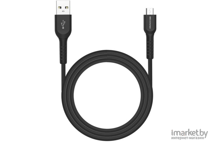 Кабель USB - MicroUSB для зарядки 1,5 м 2.4А Atomic Flexstick Robust черный