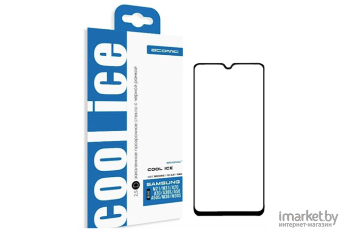 Защитное стекло для iPhone 13, 13 Pro на весь экран противоударное Atomic Cool Ice 2.5D черное