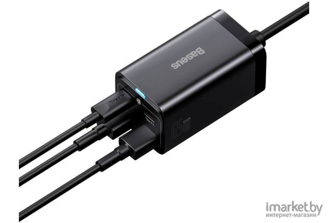 Сетевое зарядное устройство Baseus GaN3 Pro Desktop Fast Charger 2C 2U 65W EU Black (CCGP040101)