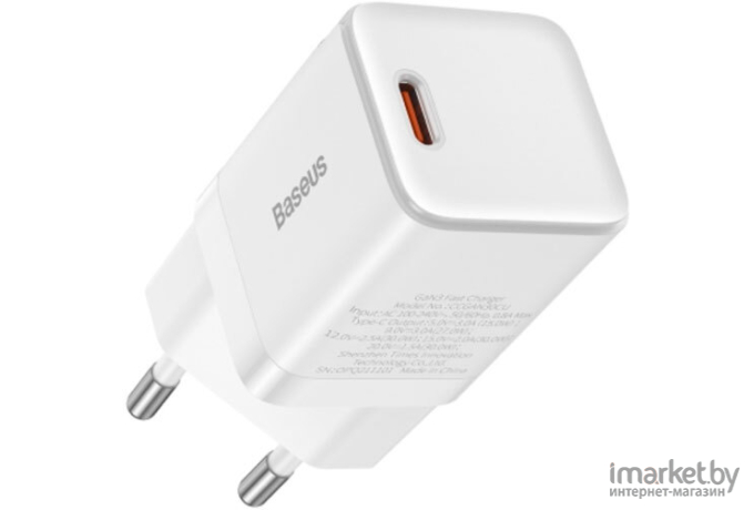 Сетевое зарядное устройство Baseus GAN3 Fast Charger 1C 30W EU White (CCGN0101020)