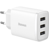 Сетевое зарядное устройство Baseus CCXJ020102 Compact Charger 3U 17W (модель CCCP17UC) White