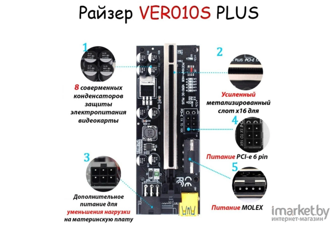 Удлиннитель шины HAFF PCI-E VER 010S PLUS