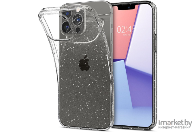 Чехол для iPhone 13 Pro Max гелевый с блестками Spigen SGP Liquid Crystal Glitter прозрачный