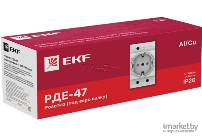 Розетка EKF PROxima РДЕ-47 240В mdse-47-pro (под евро вилку с заземлением)