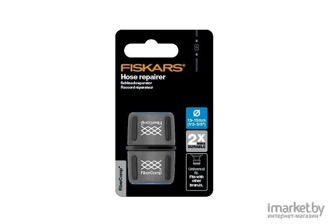 Коннектор Fiskars Муфта ремонтная для шланга 13-15 мм 1/2-5/8 FiberComp 1054784