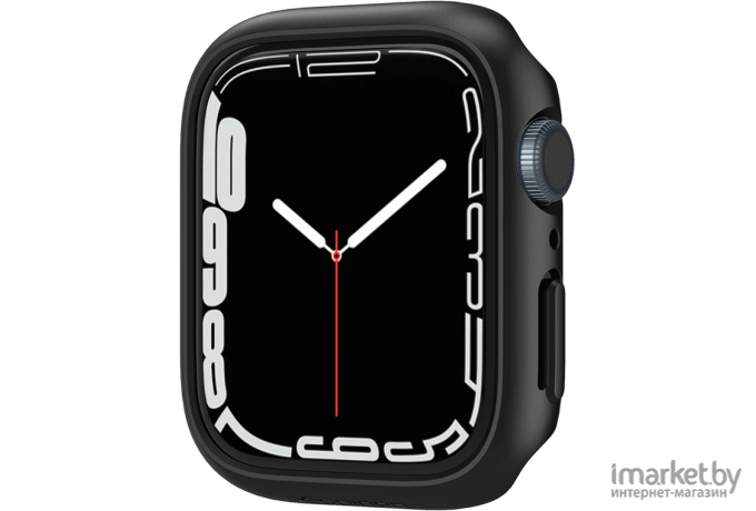 Чехол для Apple Watch 41 мм пластиковый тонкий Spigen Thin Fit черный