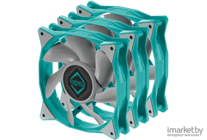 Вентилятор для корпуса Iceberg Thermal IceGALE Xtra 120mm TEAL 3-pack