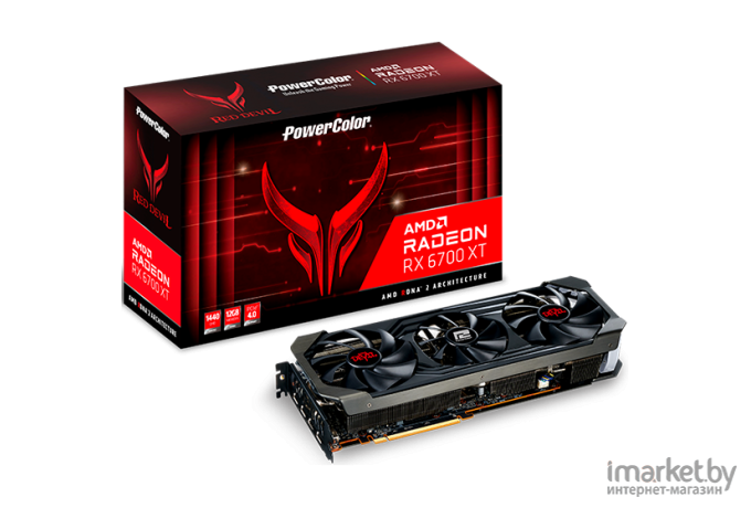 Видеокарта PowerColor Red Devil Radeon RX 6700 XT 12GB GDDR6 (AXRX 6700XT 12GBD6-3DHE/OC)