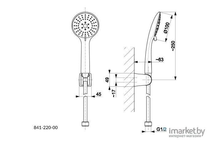 Душевая лейка Armatura Moza 842-065-81