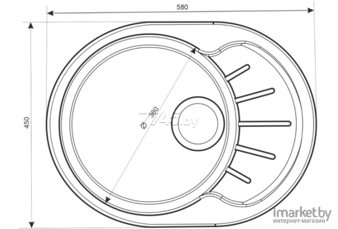 Кухонная мойка AV Engineering Rio AV580450RGT (гранит)