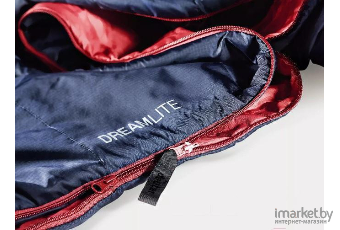 Спальный мешок Deuter Dreamlite L 2021 левый (navy/cranberry)