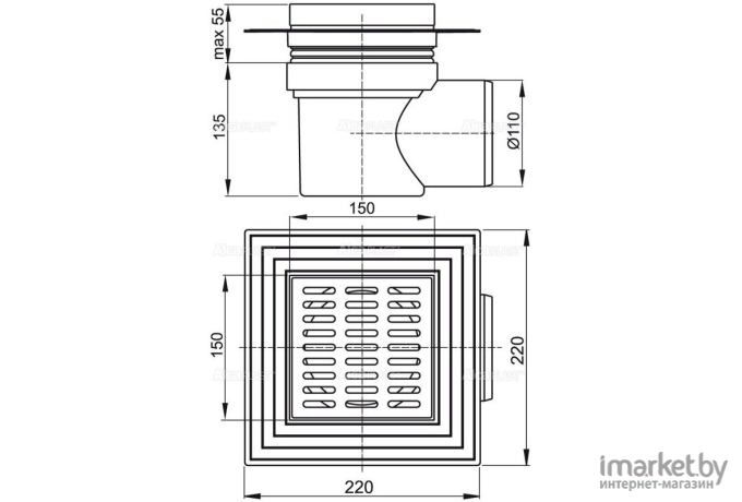 Трап для душа Alcaplast APV12