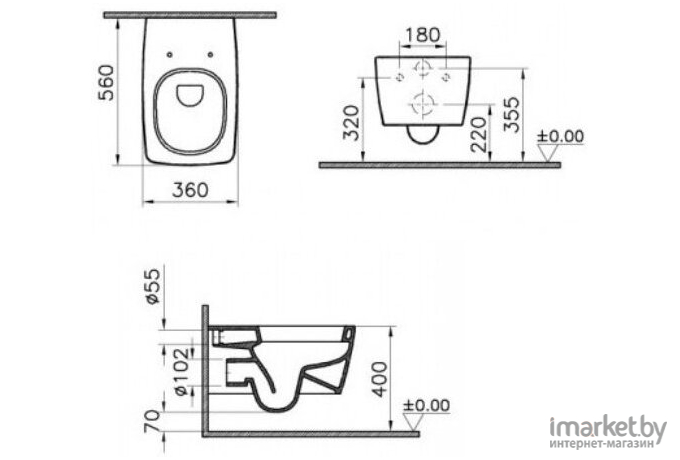 Унитаз Vitra Metropole 7672B003-0075