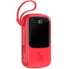 Внешний аккумулятор Baseus PPQD-A09 Q pow Digital Display 3A Power Bank 10000mAh 15W (с кабелем Type-C) Red
