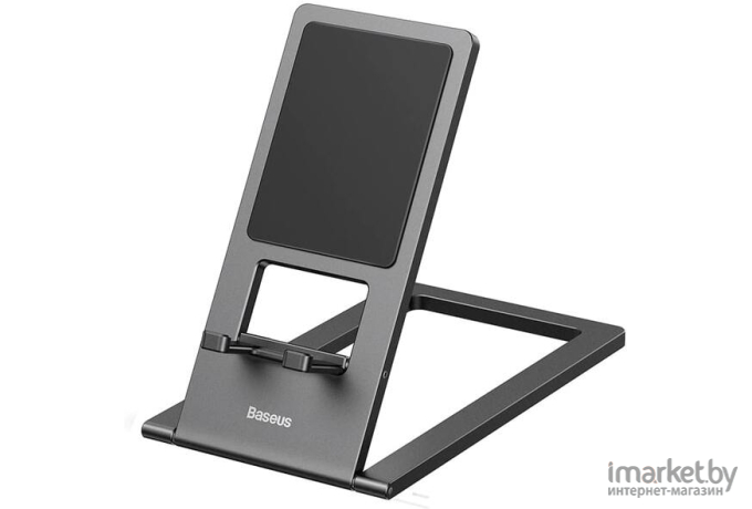 Подставка для смартфона Baseus Foldable Metal Desktop Holder (LUKP000013) Gray