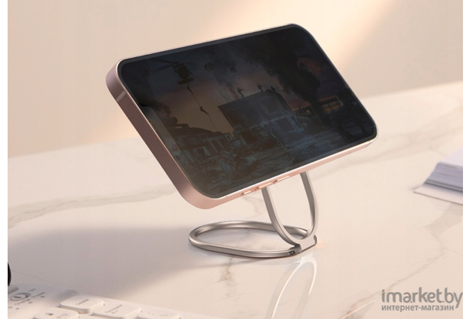 Держатель-кольцо Baseus Rails Phone Ring Stand/Holder (LUGD000012) Silver