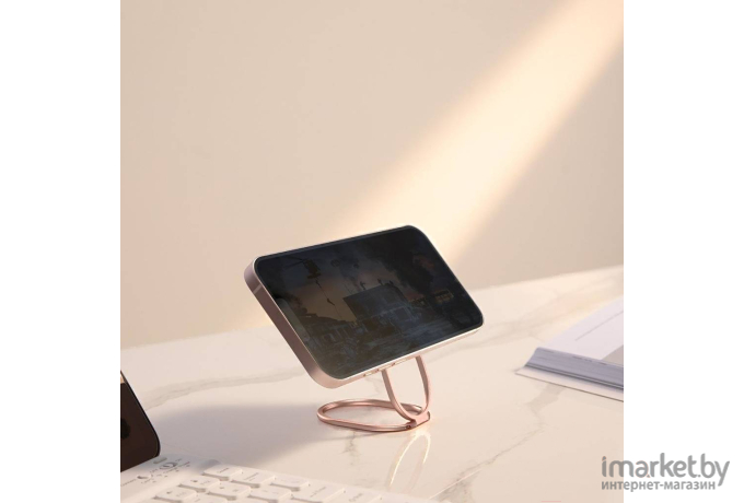 Держатель-кольцо Baseus Rails Phone Ring Stand/Holder (LUGD000015) Rose Gold