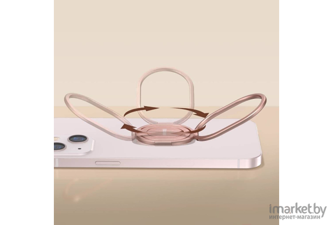 Держатель-кольцо Baseus Rails Phone Ring Stand/Holder (LUGD000015) Rose Gold