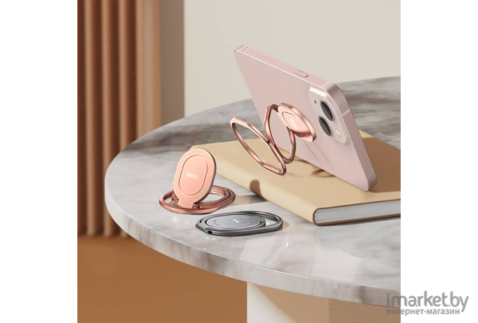 Держатель-кольцо Baseus Rails Phone Ring Stand/Holder (LUGD000015) Rose Gold