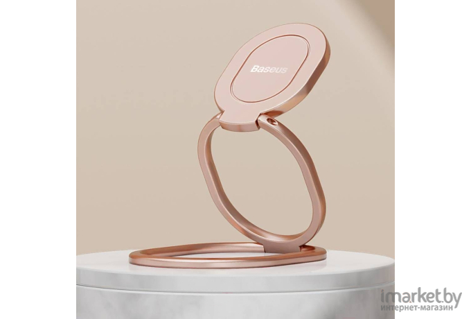 Держатель-кольцо Baseus Rails Phone Ring Stand/Holder (LUGD000015) Rose Gold