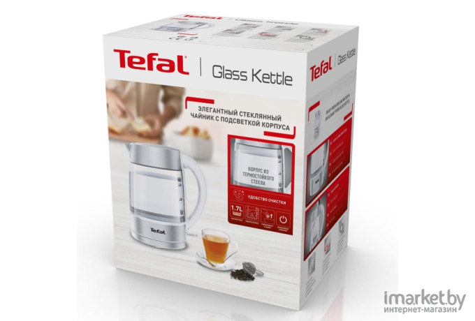 Стеклянный чайник Tefal KI772138