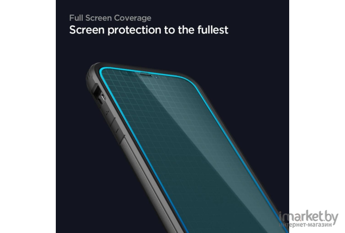 Защитное стекло Spigen Glass FC Iphone 12 Pro Max Black (AGL01468)