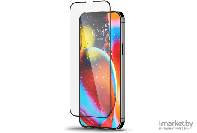 Защитное стекло Spigen Glass FC Iphone 13/13 Pro Black (AGL03392)