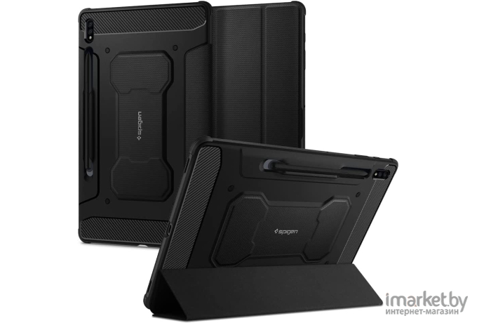 Чехол для планшета Spigen Rugged Armor Pro Galaxy Tab S7+/S8+ Plus 12.4 Black (ACS01607)