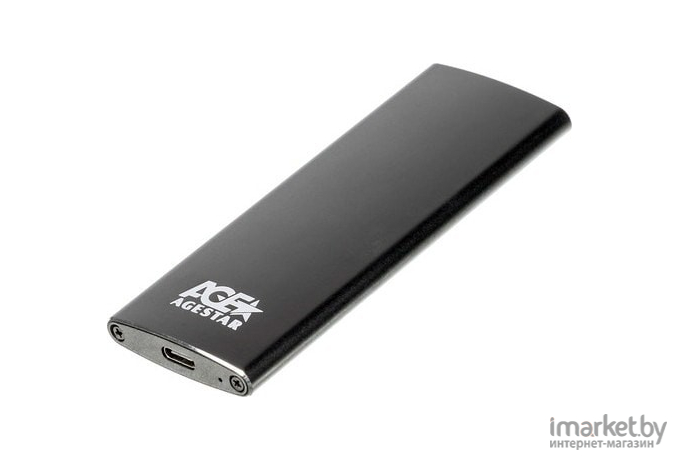 Внешний корпус SSD AgeStar SATA III USB 3.1 USB3.1 алюминий черный (3UBNF2C)