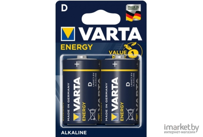 Батарейка Varta ENERGY LR20 D B2