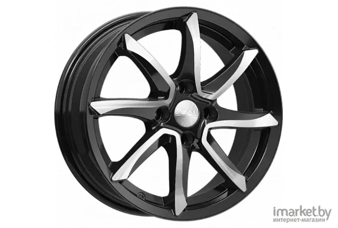 Автомобильные диски SKAD Osaca-mb 15 6 4x100 37 60.1 Black Glossy Polished / Черный глянец с алмазной проточкой