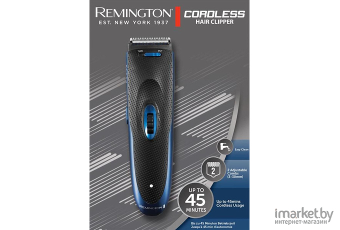 Машинка для стрижки Remington HC900 черный/синий