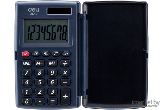 Калькулятор карманный Deli E39219 серый