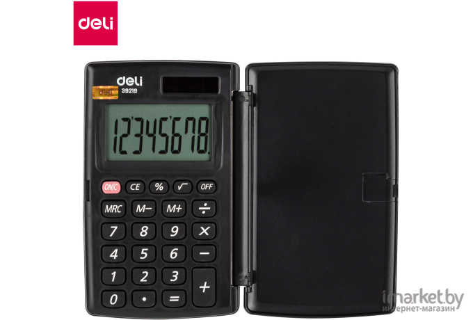 Калькулятор карманный Deli E39219 серый