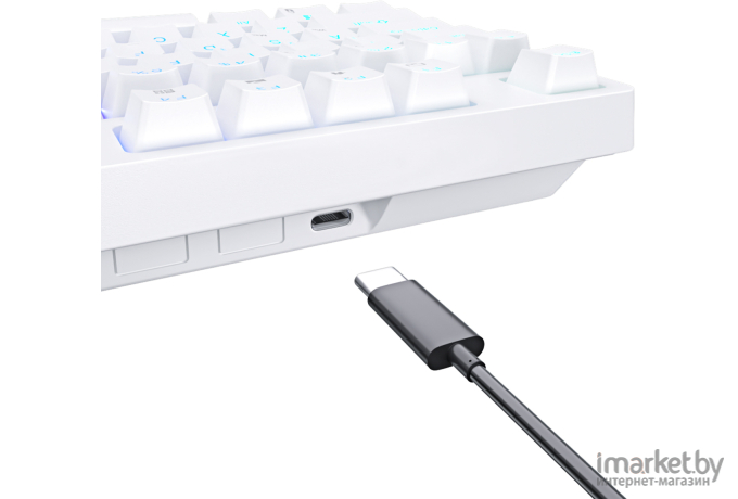 Беспроводная клавиатура Royal Kludge RK87 White (USB/2.4 GHz/Bluetoth, RGB, Hot Swap, Brown switch)