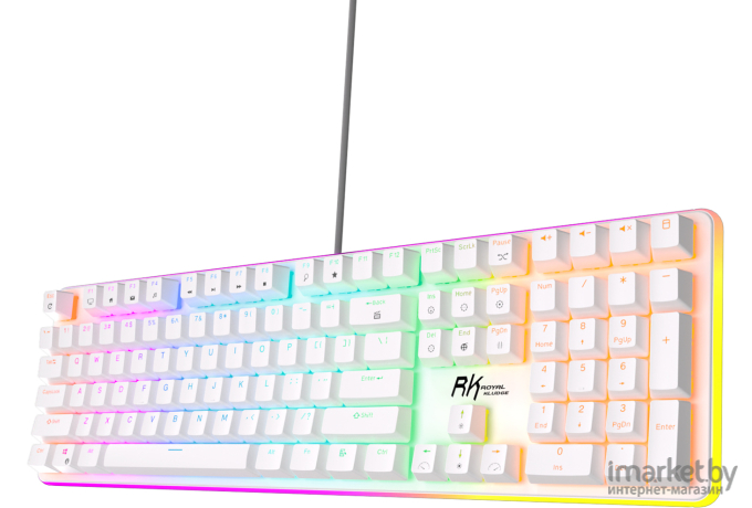 Клавиатура Royal Kludge RK918 White (USB, RGB, Brown switch)