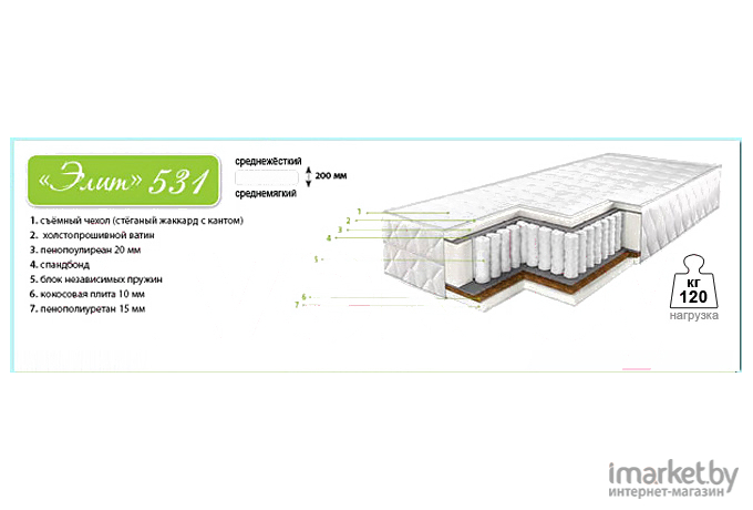 Матрас Барро Элит 531 120x200 жаккард