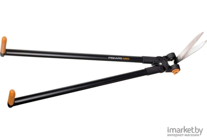 Ножницы для травы и живой изгороди Fiskars PowerLever GS53 черный/оранжевый (1001565)