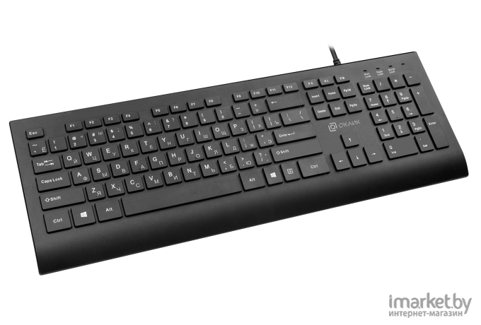 Клавиатура Oklick 155M черный USB slim (1678057)